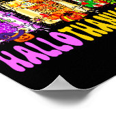 Hallothanksmas Coffee Latte Halloween Thanksgiving ポスター (角)