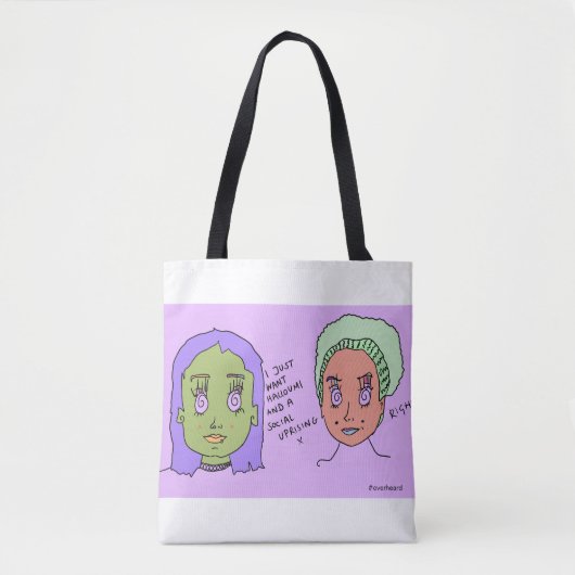 Halloumi |のトートバック|の#overheard トートバッグ (正面)