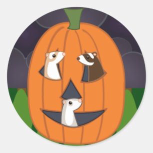 Halloweaselのステッカー ラウンドシール