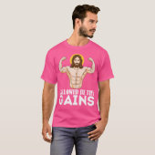 Hallowed Be Thy おもしろい Gain Muscle Jesus Weight Li Tシャツ (正面フル)