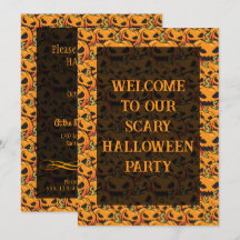 HALLOWEEN - パターン - カボチャ 1 インビテーション