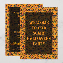 HALLOWEEN - パターン - カボチャ 1 インビテーション