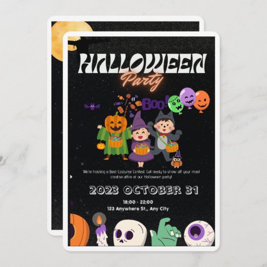 Halloween 招待状 (正面/裏面)