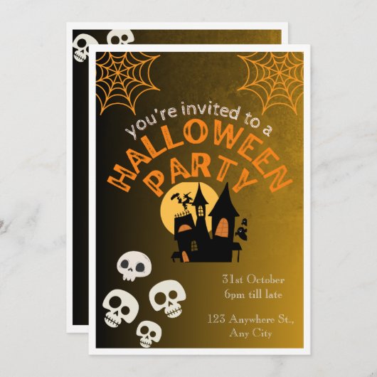 Halloween  招待状 (正面/裏面)