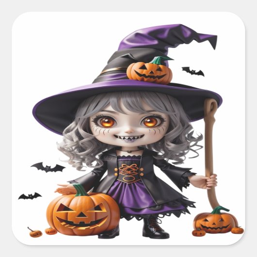 Halloween 02 スクエアシール (正面)