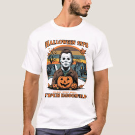 Halloween 1978 Holiday Spooky Myers Pumpkin Haddon Tシャツ