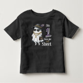 Halloween 1st Birthday Funny One Boujee Ghost トドラーTシャツ (正面)
