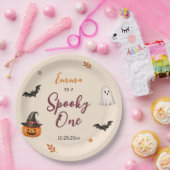 Halloween 1st Birthday Girls Ghost ペーパープレート (パーティー)