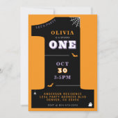 Halloween 1st Birthday Party Spooky One 招待状 (正面)
