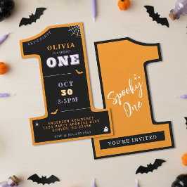 Halloween 1st Birthday Party Spooky One 招待状