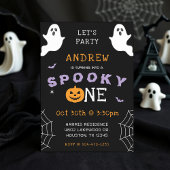 Halloween 1st Birthday Spooky One Ghost Gothic 招待状