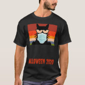 Halloween 2020,  Black Cat with Mask Tシャツ (正面)