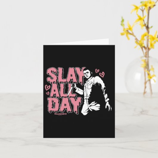 Halloween 2 Valentine's Day Michael Myers Slay All カード (黄色い花)