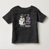 Halloween 2nd Birthday Funny Ghost Two Boujee トドラーTシャツ (正面)