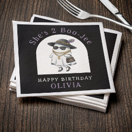 Halloween 2nd Birthday Party Ghost Two Boujee スタンダードカクテルナプキン