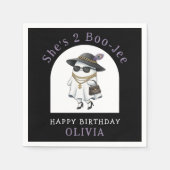 Halloween 2nd Birthday Party Ghost Two Boujee スタンダードカクテルナプキン (正面)