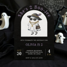 Halloween 2nd Birthday Party Ghost Two Boujee