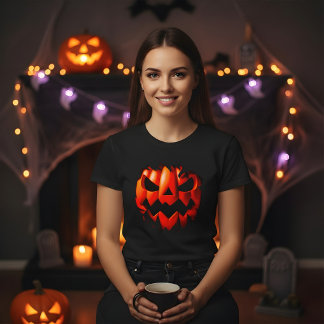 Halloween 3D Pumpkin Design. Jumps Off The Product Tシャツ