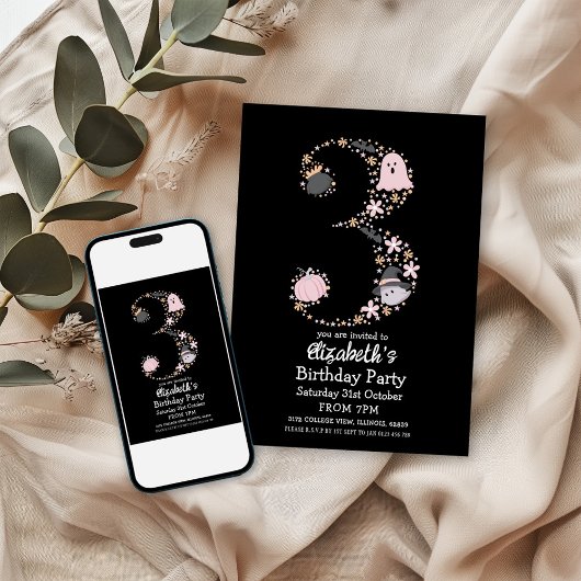 Halloween 3rd Birthday  招待状