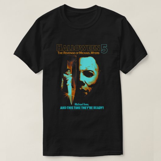 Halloween 5 The Revenge of Michael Myers Two Tone  Tシャツ (デザイン正面)