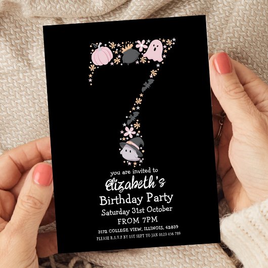 Halloween 7th Birthday  招待状