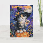 Halloween Abyssinian Cat シーズンカード (正面)