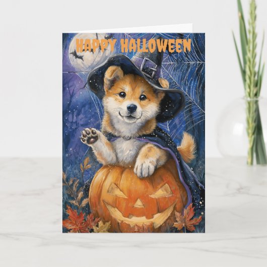 Halloween Akita Dog シーズンカード (正面)