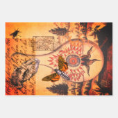 Halloween Alchemy Moth Animal Skull ラッピングペーパーシート (正面3)