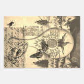 Halloween Alchemy Moth Animal Skull ラッピングペーパーシート (正面2)