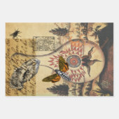 Halloween Alchemy Moth Animal Skull ラッピングペーパーシート (正面)