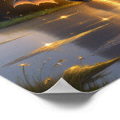 Halloween Alphabet Kids ABC Letter B ポスター (角)