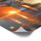 Halloween Alphabet Kids ABC Letter M ポスター (角)