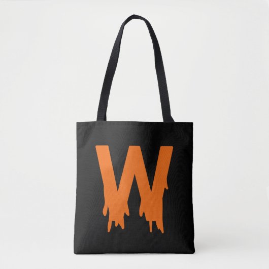Halloween Alphabet W Buchstaben Halloween Team トートバッグ (正面)