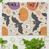 Halloween and autumn pattern   キッチンタオル (折り畳み)