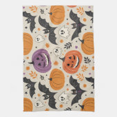 Halloween and autumn pattern   キッチンタオル (縦)