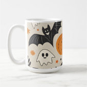 Halloween and autumn pattern   コーヒーマグカップ (左)