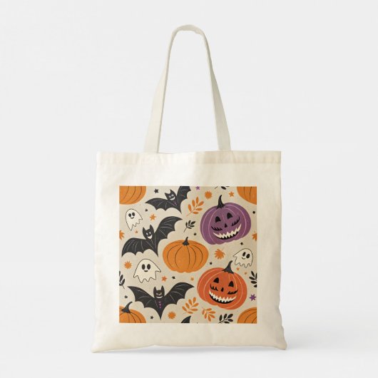 Halloween and autumn pattern トートバッグ (裏面)