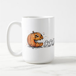 Halloween Arcade Pumpkin & Ghosts コーヒーマグカップ