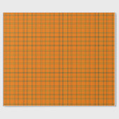 Halloween Argyle Plaid Orange, Yellow & Black ラッピングペーパー (フラット)