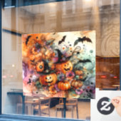 Halloween Art Window Cling ウィンドウサイン (カフェ窓)