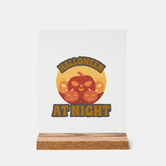 Halloween At Night アクリルサイン (正面)