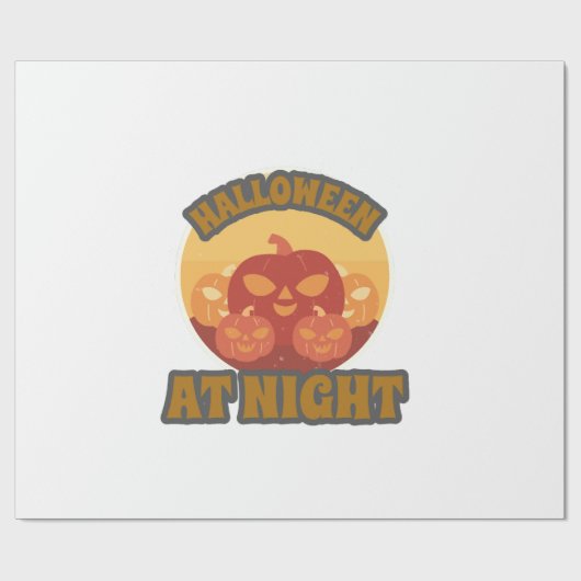 Halloween At Night ラッピングペーパー (フラット)