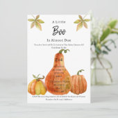 Halloween Autumn Pumpkin Babyshower Invitation 招待状 (スタンド正面)