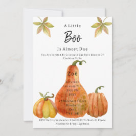 Halloween Autumn Pumpkin Babyshower Invitation 招待状