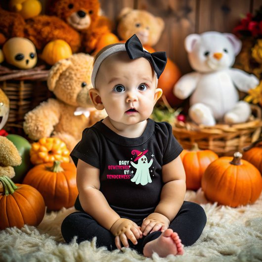 Halloween baby haunted by cuteness ベビーTシャツ