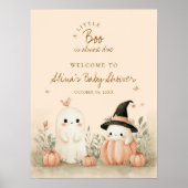 Halloween Baby Shower A Little Boo Is Due Welcome ポスター (正面)