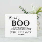 Halloween Baby Shower A Little Boo Thank You Card サンキューカード (スタンド正面)