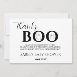 Halloween Baby Shower A Little Boo Thank You Card サンキューカード