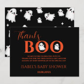 Halloween Baby Shower A Little Boo Thank You Card サンキューカード (正面/裏面)