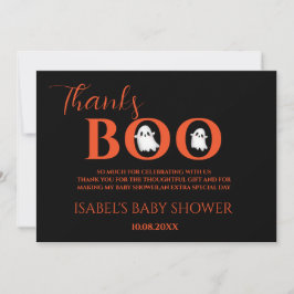 Halloween Baby Shower A Little Boo Thank You Card サンキューカード